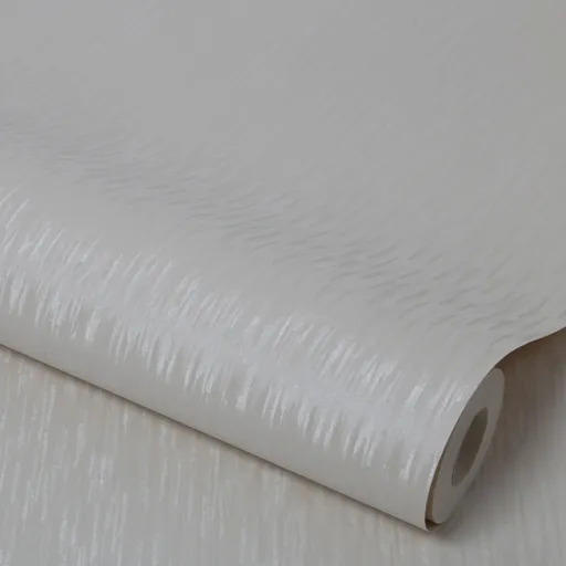 Superfresco Colours Cream & white Silken stria Textured Wallpaper