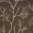 Boutique Brown Icy trees Gold effect Textured Wallpaper