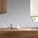 Contour Grey Brick effect Blown Wallpaper