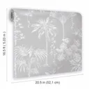 Boutique Brunei Leaves Silver effect Smooth Wallpaper
