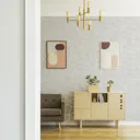 Superfresco Easy Kintsugi White Tile Rose gold effect Smooth Wallpaper