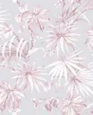 Boutique Tropique Pink Leaf Metallic effect Smooth Wallpaper