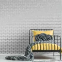 Superfresco Milan Grey Brick Silver effect Smooth Wallpaper