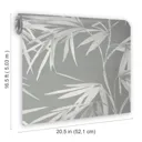 Superfresco Easy Asia Dark grey Leaves Smooth Wallpaper