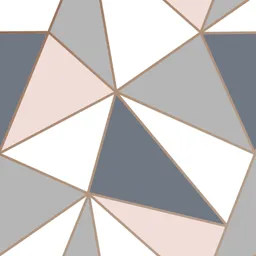 Superfresco Easy Apex Navy & pink Geometric Smooth Wallpaper