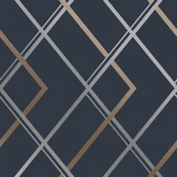 Superfresco Easy Navy Geometric Textured Wallpaper