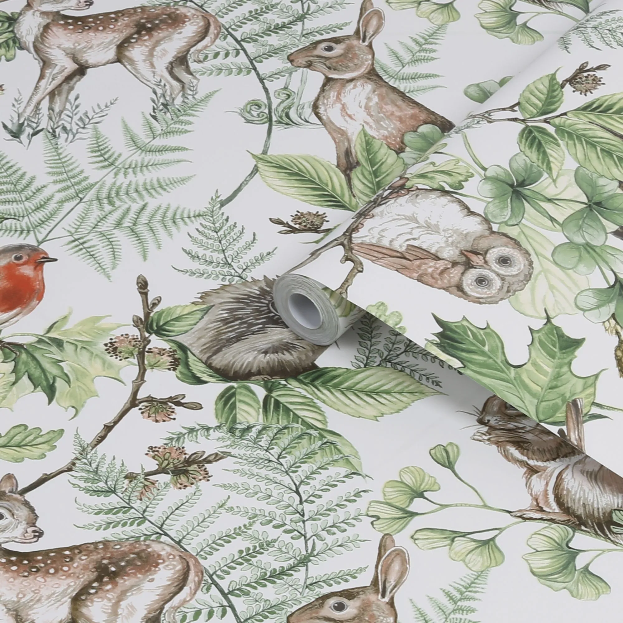 Superfresco Easy Neutral Woodland animals Smooth Wallpaper