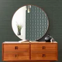 Boutique Gilded texture Emerald Grasscloth Copper effect Textured Wallpaper