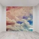 Art for the Home Multicolour Ombre cloud Matt Mural