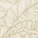 Superfresco Easy Kaya White Leaves Gold effect Smooth Wallpaper