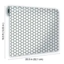 Contour Black & white Hexagon lattice Tile effect Textured Wallpaper