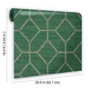 Boutique Asscher Teal Geometric Textured Wallpaper
