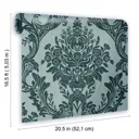 Boutique Baroque Grey Damask Glitter effect Textured Wallpaper