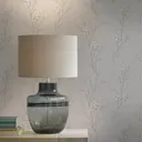 Laura Ashley Willow Dove grey Floral Smooth Wallpaper