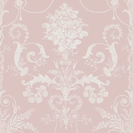 Laura Ashley Josette Amethyst Damask Smooth Wallpaper