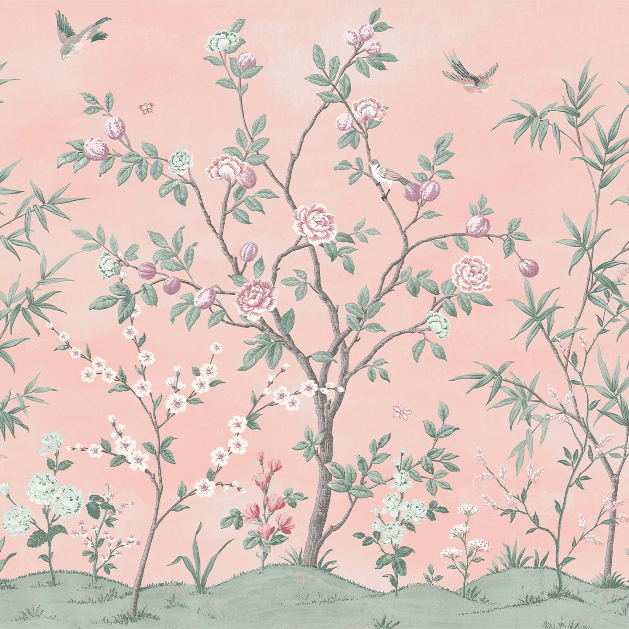 Laura Ashley Eglantine Blush Trail Matt Mural