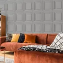 Superfresco Easy Grey Panel Wood effect Smooth Wallpaper