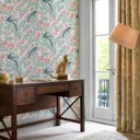 Laura Ashley Osterley Rosewood Floral Smooth Wallpaper