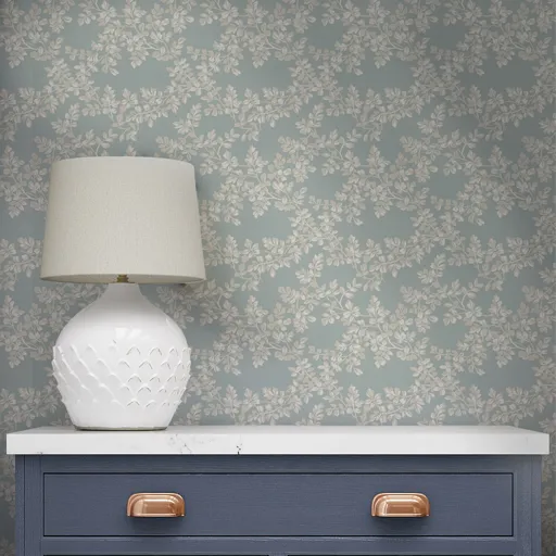 Laura Ashley Burnham Pale seaspray Trail Smooth Wallpaper