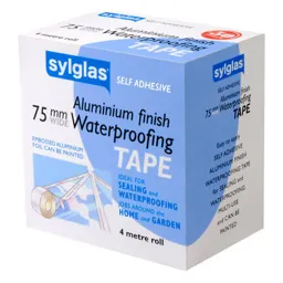 Sylglas Aluminium Tape - Silver, 75mm, 4m