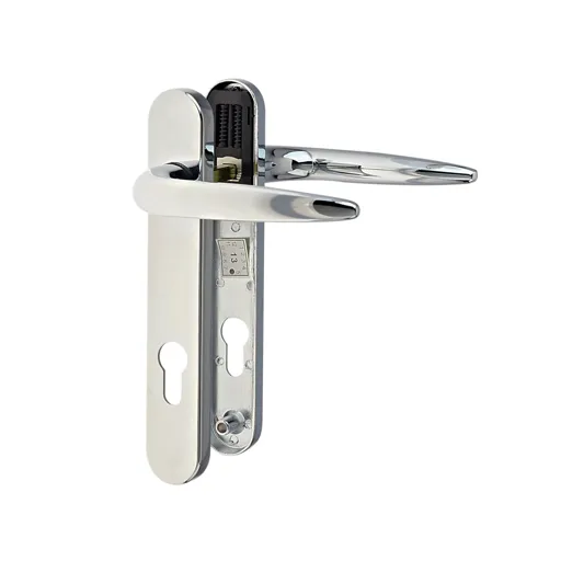 Yale Essentials Polished Chrome effect Zinc alloy Lever Door handle (L)32mm, Pair