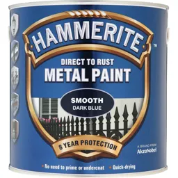 Hammerite Smooth Finish Metal Paint - Dark Blue, 2500ml