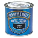 Hammerite Black Satin Metal paint, 250ml