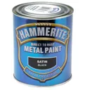 Hammerite Black Satin Metal paint, 750ml
