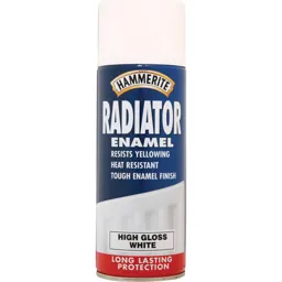 Hammerite Radiator Enamel Aerosol Paint - Gloss White, 400ml