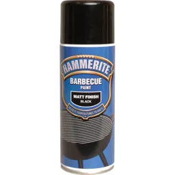 Hammerite Aerosol BBQ Paint - Black Matt, 400ml
