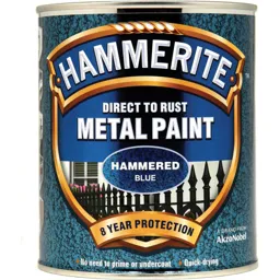 Hammerite Hammered Finish Metal Paint - Blue, 750ml