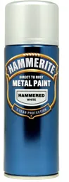 Hammerite White Hammered effect Spray paint, 400ml