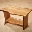 Waney edge Beech Furniture board, (L)0.4m (W)300mm (T)25mm