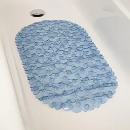 Croydex Pebbles Bath Mat Blue - AG300024