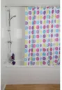 Croydex Textured Dots Textile Shower Curtain 180 x 180 cm - AF288115