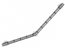 Croydex 310mm Angled ABS Grab 'N' Grip Grab Rail in Chrome - AP530941