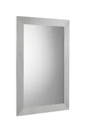 Croydex Hang 'N' Lock Parkgate Rectangular Mirror with Brushed Steel Frame 920 x 610mm - MM701605