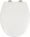 Croydex Eldon Soft Close and Quick Release Round White Thermoset Plastic Toilet Seat