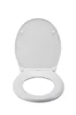 Croydex Eldon Soft Close and Quick Release Round White Thermoset Plastic Toilet Seat