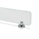 Croydex Metra Chrome effect Glass Wall-mounted Shelf, (L)590mm (D)134mm (H) 54mm
