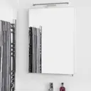 Croydex Madison LED Stainless Steel Mirror Cabinet with Shaver Socket 700 x 500mm - Mains Power