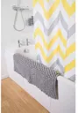 Croydex Yellow and Grey Chevron Textile Shower Curtain 180 x 180 cm - AF290401H