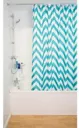 Croydex Aqua Chevron Textile Shower Curtain 180 x 180 cm - AF290416H
