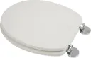 Croydex Kielder Flexi-Fix Round White Molded Wood Toilet Seat - WL600822H