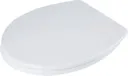 Croydex Lugano Flexi-Fix Soft Close Quick Release Round White Treated Wood Toilet Seat - WL601022H