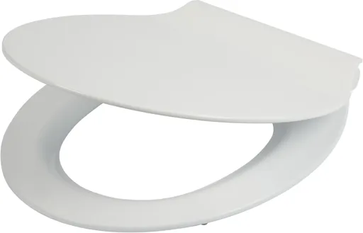 Croydex Michigan Flexi-Fix Slimline Soft Close and Quick Release Round White Toilet Seat