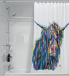 Croydex Angus McCoo Cow Shower Curtain - AF304022H