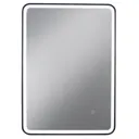 Croydex Henderson LED Illuminated Mirror Black Frame 500 x 700mm Mains Powered - MM830021E