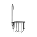 Croydex Black Mild steel 1 tier Hook over shower caddie