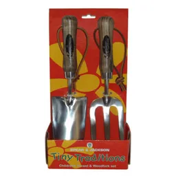 Spear and Jackson Tiny Traditions Childrens Trowel and Weedfork Set